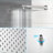 2-Function High-Pressure Rainfall Shower System, Tub Faucet Set