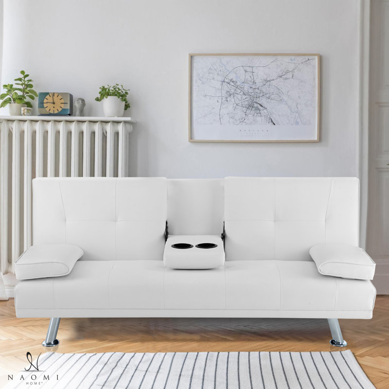 Canapé-lit convertible en similicuir Armarion, confort polyvalent avec positions personnalisables