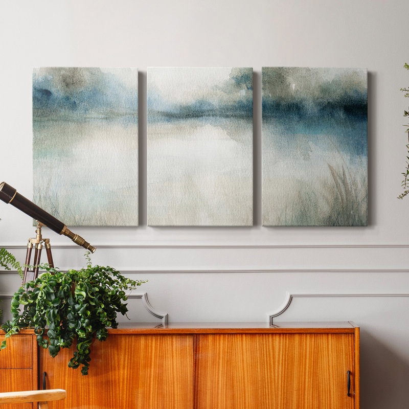 Still Still Waters I - Toile tendue avec châssis de qualité supérieure - Prêt à être accroché, H 36 po x l 72 po x P 1 po