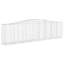 Clôture en métal argenté H 47,2 po x l 157,5 po