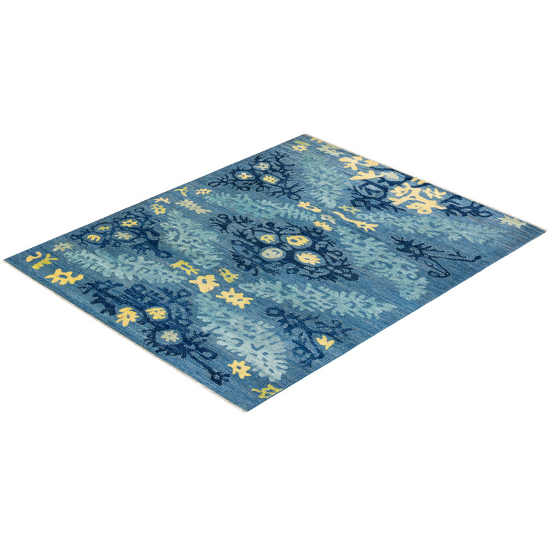Contemporary One-of-a-Kind 9' 5" X 11' 10" Hand Knotted Area Rug