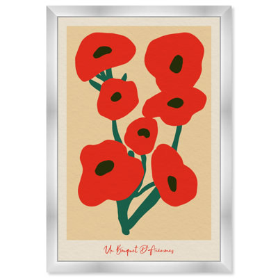 Modern Red Flower Bouquet by Oliver Gal
