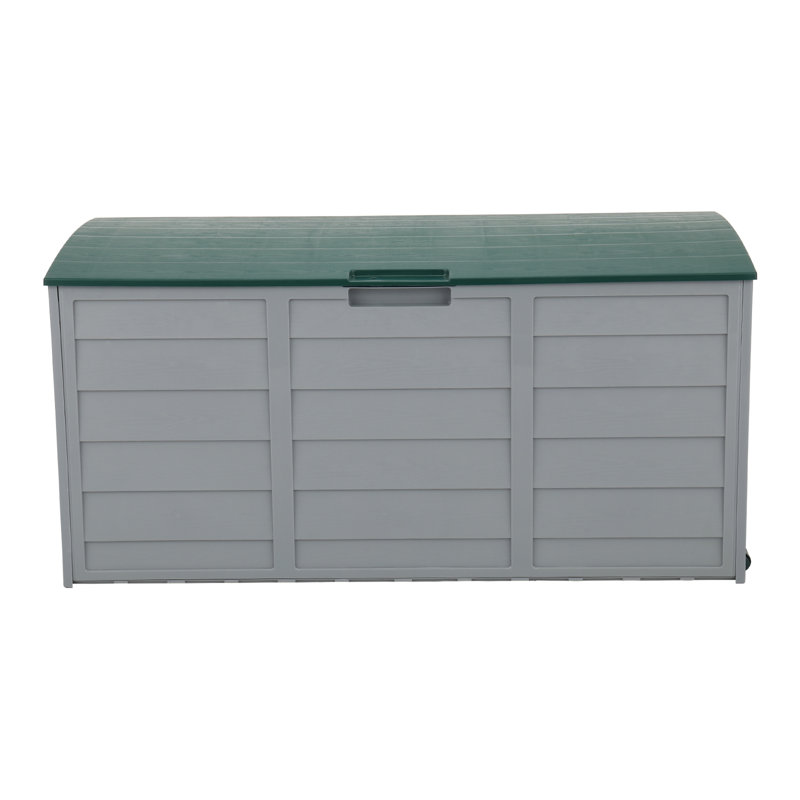 Dakota Fields Almanor 112cm W 260L Water Resistant Plastic Lockable Deck Box with Wheels, Green