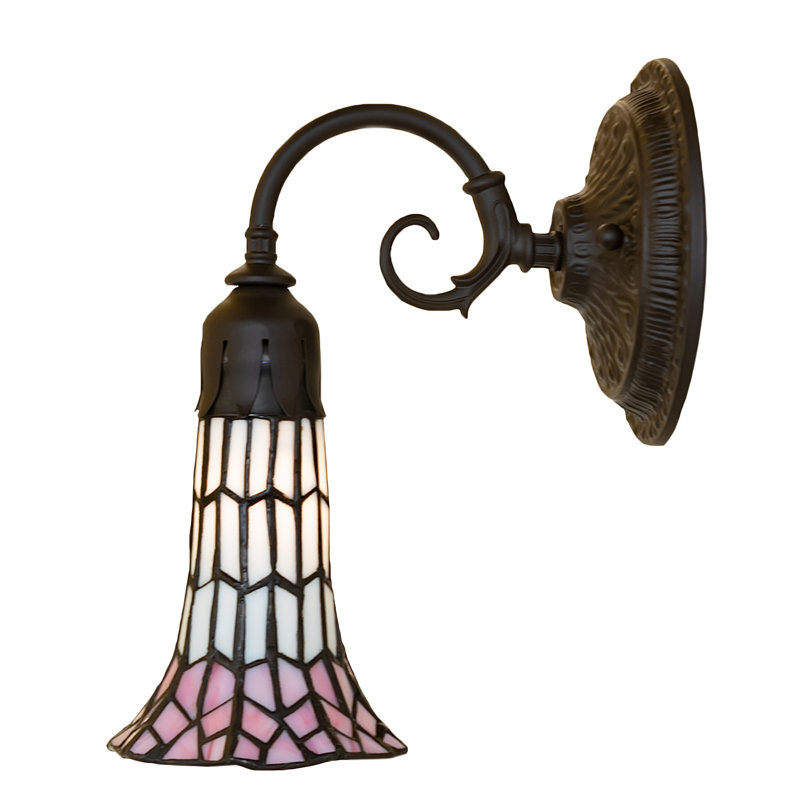 Gazon 1 - Light Armed Sconce, White/Pink