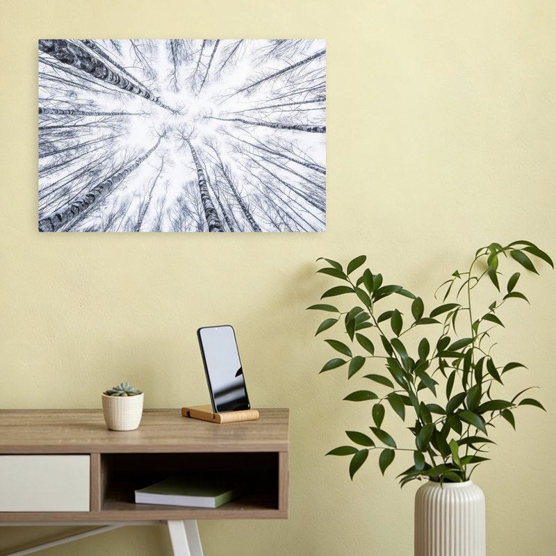 «Up Up Abstract Contemporary Forest Landscape», reproduction d'art murale, H 12 po x l 18 po