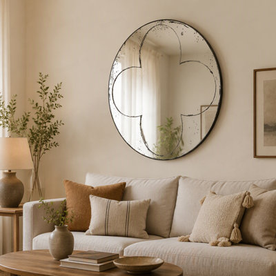 Miroir rond mural polyvalent Idéal pour les chambres à coucher, les salons, les salles à manger, les foyers, les foyers et plus encore