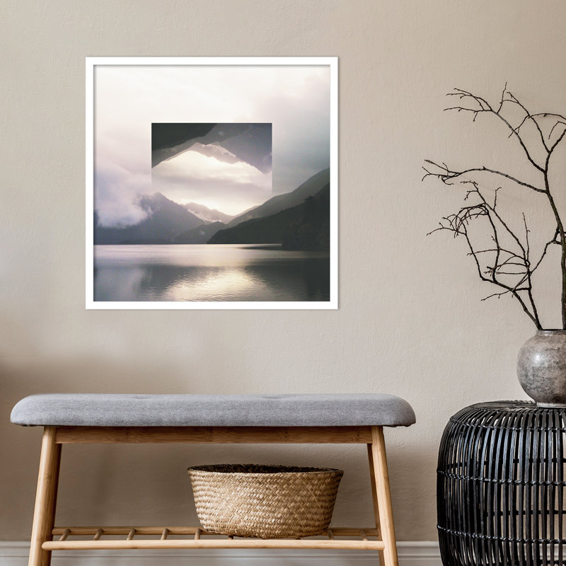Reflected Landscape by Laura Marshall, White, 25" H x 25" W x 1" D