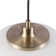 1-Light Matte Brass Pendant Lighting with Frosted Ribbed Glass Shade