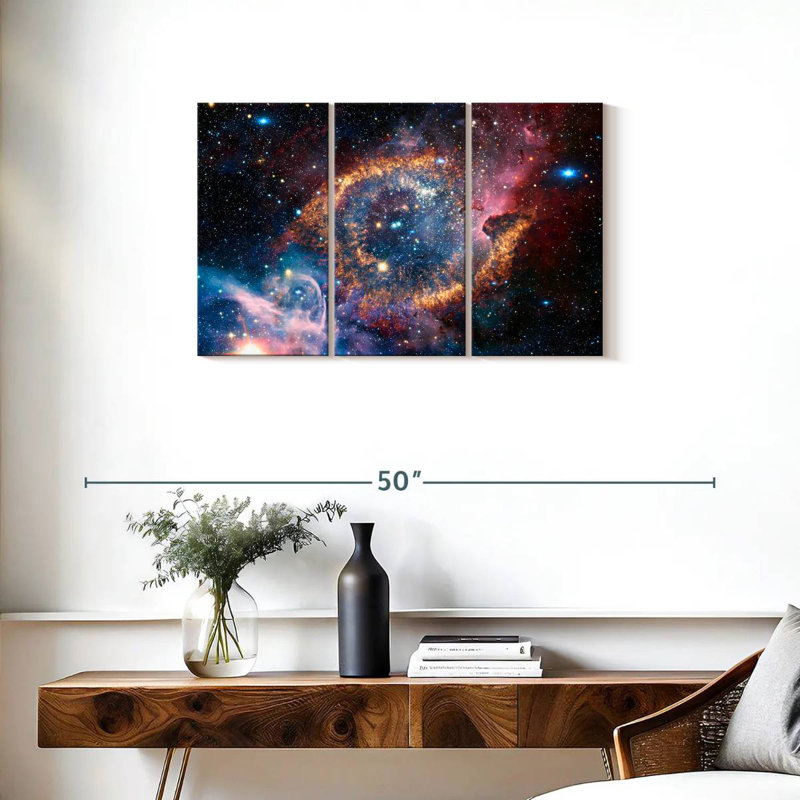 Oberle Helix Planetary Nebula, 20" H x 33" W