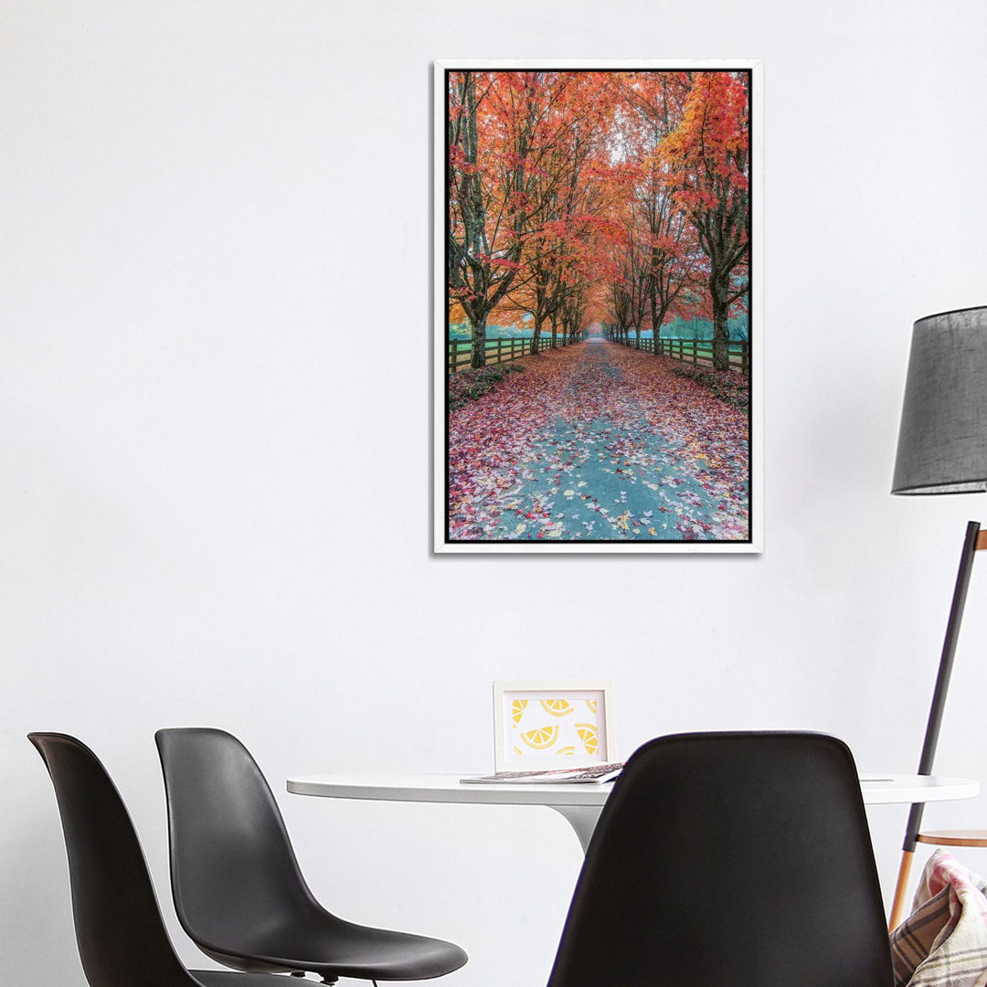 USA, Washington State, Snoqualmie. Autumn Country Lane. von Rob Tilley - Galerie-verpackte Leinwand Giclée