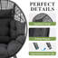 Ensemble de 2 chaises d'extérieur en osier avec repose-pieds et coussins Brose Bagryana-2139948088