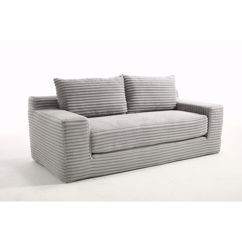 Canapé-lit convertible avec mousse à mémoire de forme, structure en acier, sans assemblage - conception compacte pour petits espaces et usages multiples