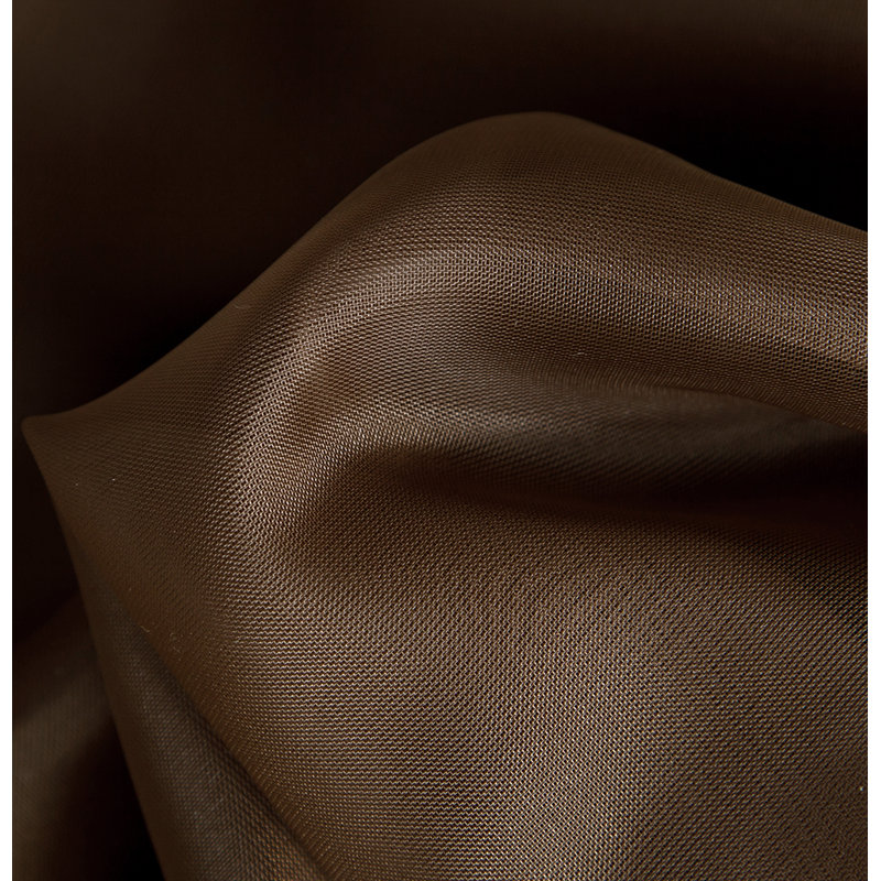 Daxin Sheer Voile Rod Pocket Curtain Panels, Chocolate Brown, 54" W x 72" L