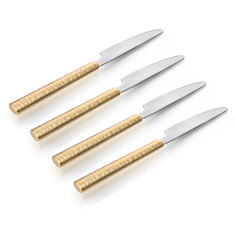 Arona Stainless Steel Dessert Knife, Gold