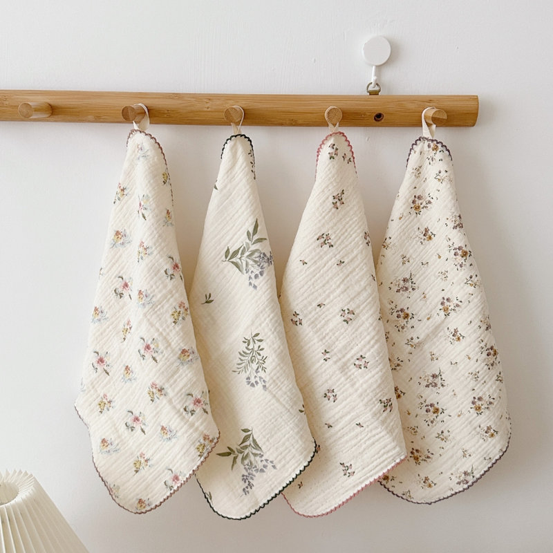 Chiffons de nettoyage très absorbants à motif floral