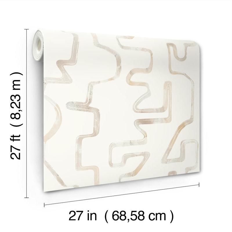 Abstract Aura Wallpaper, Tan/Orange