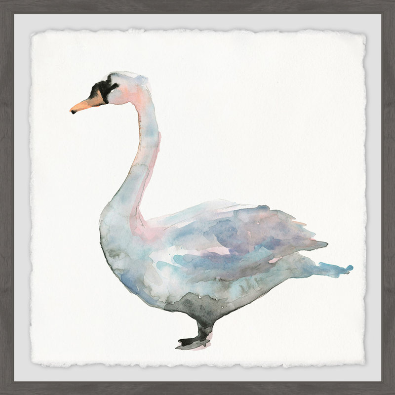 «Swan Profile», reproduction encadrée, H 18 po x l 18 po x P 1,5 po