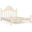 Lit plateforme double avec tête de lit chic, structure de lit en bois massif avec support à lattes, pas de sommier tapissier nécessaire-1447031011