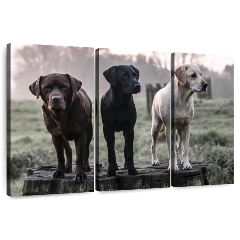 Labrador Dogs, 24" H x 38" W