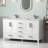  60"Bathroom Vanity: Two Stain-Resistant Solid Surface Sink Tops,6 Drawers ,Easy Installation