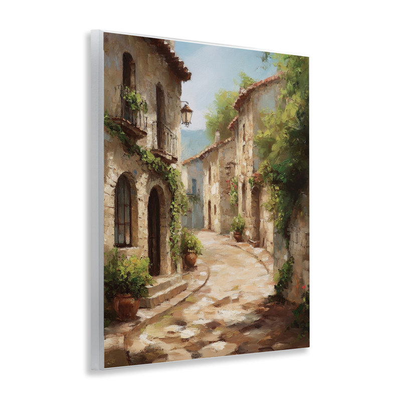 Plaque murale Timeless Village Pathway, design par Petal Prints Design