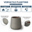 Large Concrete Round Planter / Pot With Drainage Holes-123352012-126256026