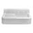 Whitehaus 42" Single Bowl Fireclay Kitchen or Utility Front Apron Sink: Integral Drainboard, High Backsplash