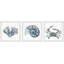 Lage bleu-gris-bleu triptyque-62252087