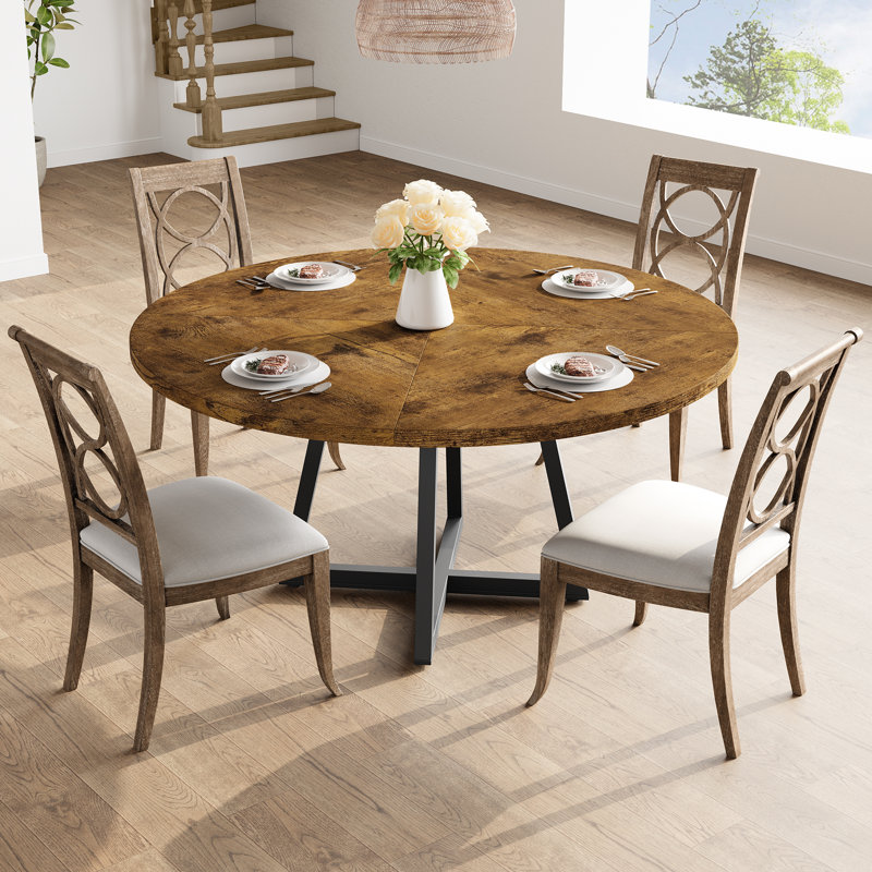 Metal Base Dining Table