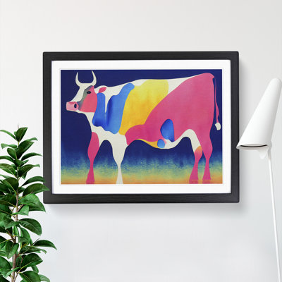 Colourful Cow Vol.7 Abstract - Framed Print