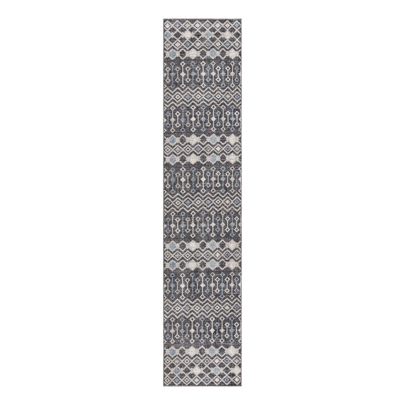 Barnkine Geometric Indoor Rug, Runner 2'7" x 12'