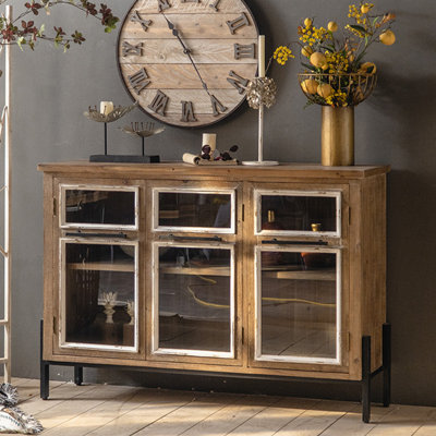 Brown Solid Wood Sideboard