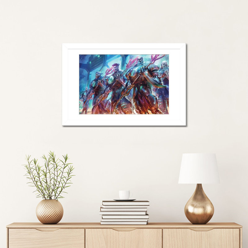 Kalo Bloomguard formation - impression d'art mural - papier d'art encadré, H 16 po x l 24 po, Blanc