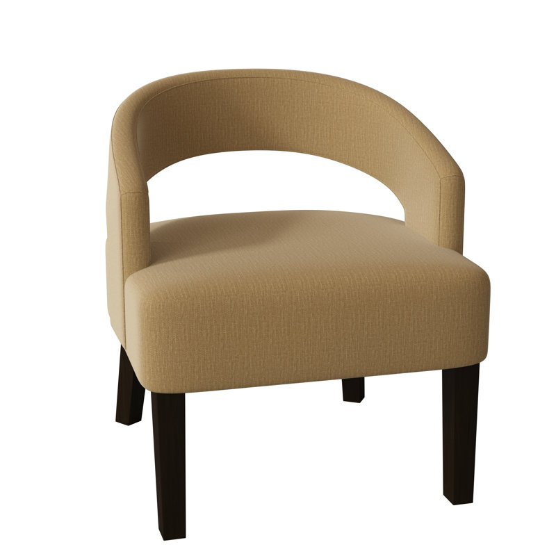 Fauteuil demi-tonneau Carly, Saule Key, Marron foncé