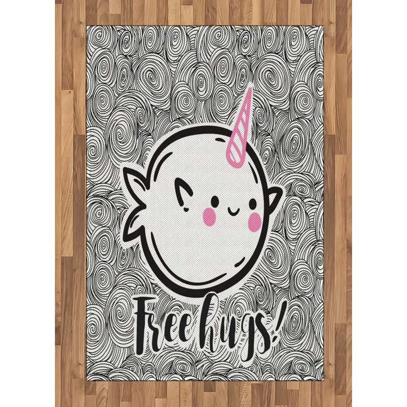 Narwhal High Density Long Fiber Poly Threads Decorative Area Rug Carpet, Rectangle 4' x 5'8"