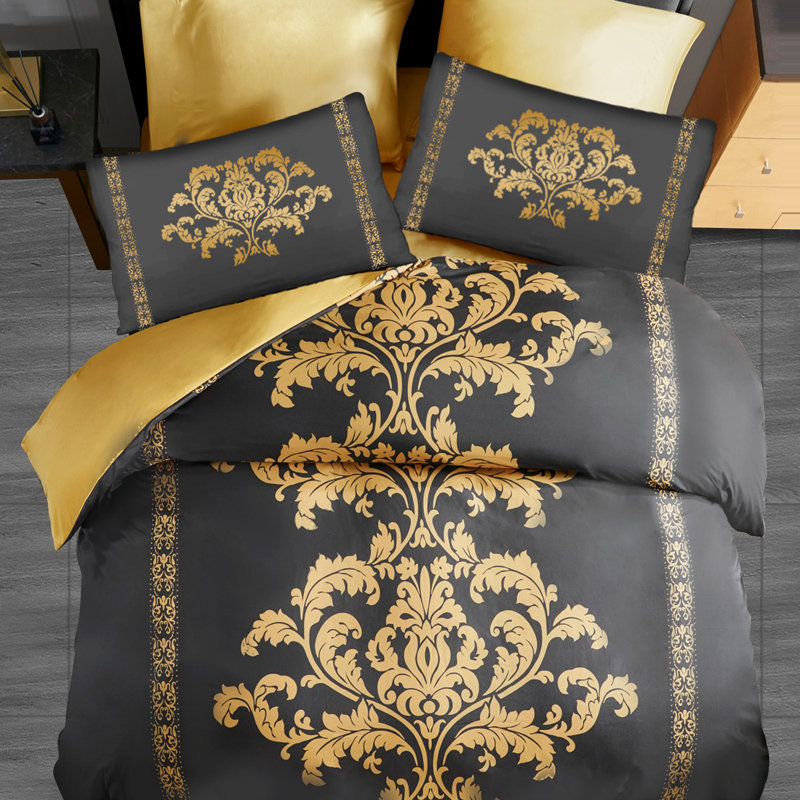 Premium Duvet Cover Set Double Brushed Microfiber Reversible With Zipper Closure & Corner Ties