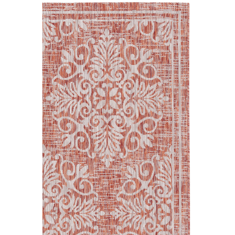 Ajna Performance Oriental Indoor/Outdoor Area Rug, Square 6'7"