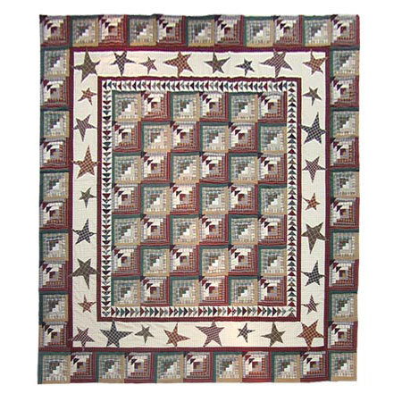Courtepointe réversible simple Woodland Star and Geese, Double / grand
