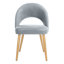 Chaise d'appoint rembourrée en velours Ambry-2029078213