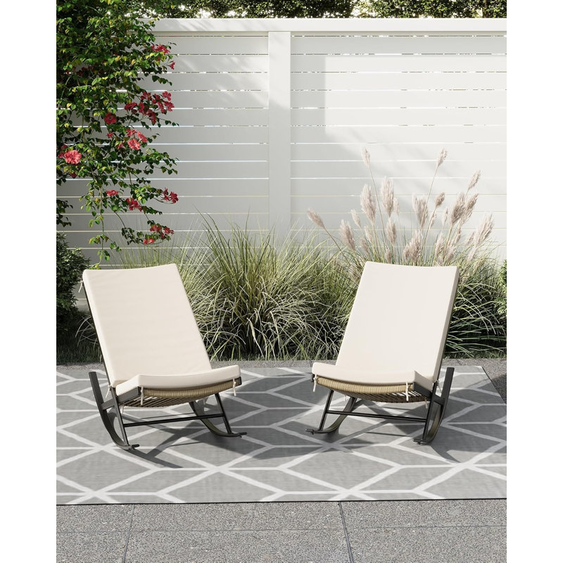 Outdoor Lounge Chair, Beige