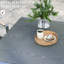 41 "- 83" Table de patio extensible, gris foncé, structure en aluminium et bureau en acier semblable au bois pour 6 8 extérieurs 83 "gris, cadre avec plateau effet bois
