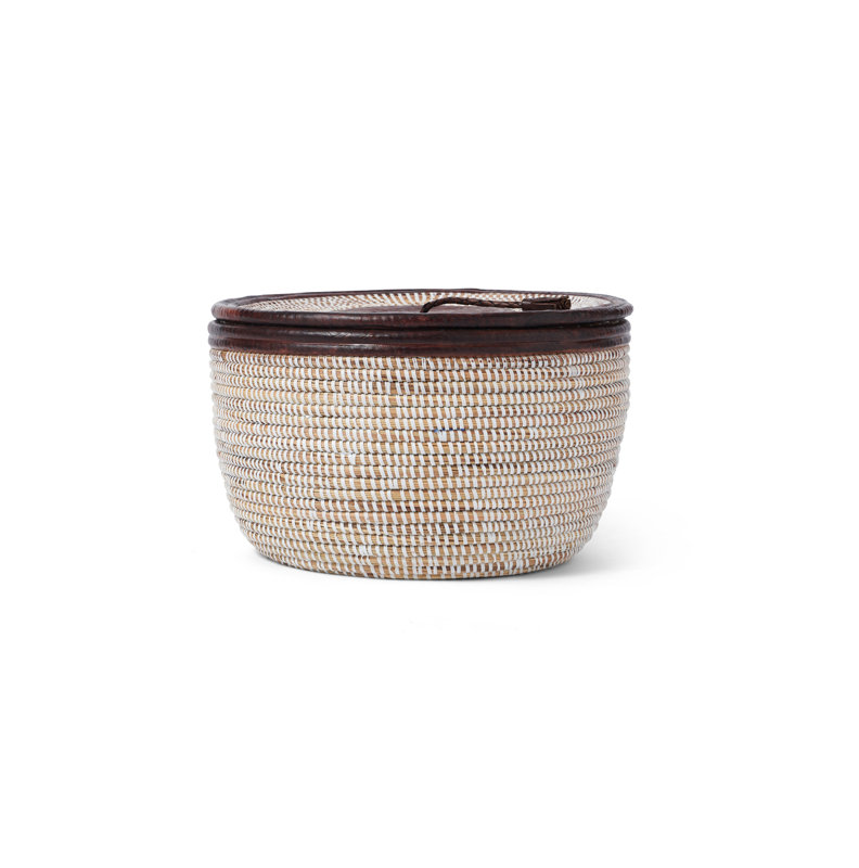 Panier Marmite, Brun / blanc