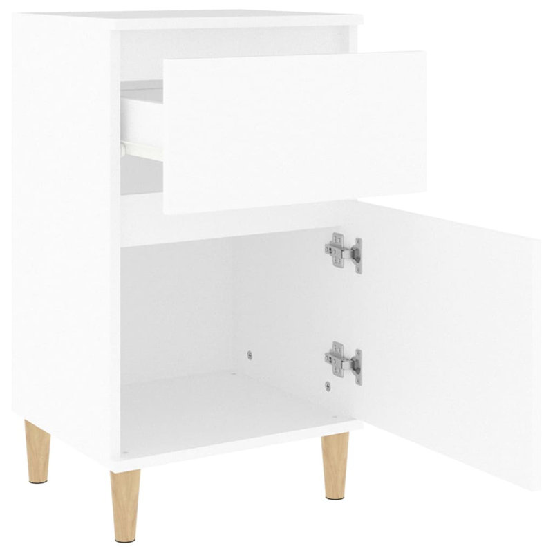 Giesen 40cm W Bedside Table, White, Individual
