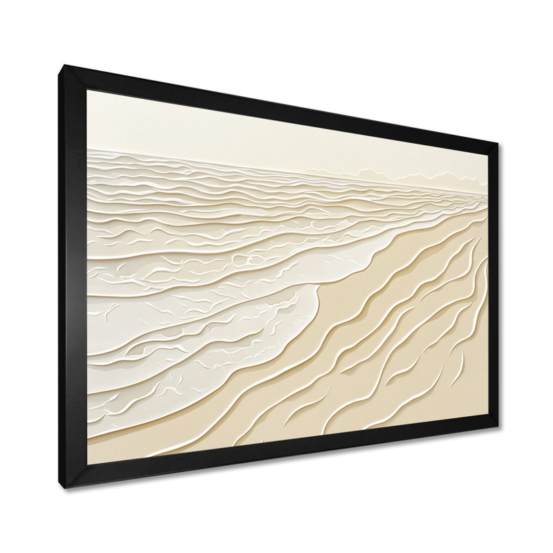 Sable doré côtier - reproduction d'art mural côtier, H 12 po x l 20 po, Reproduction encadrée d'une seule photo sans pass