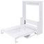 Grand lit escamotable avec tablette, blanc