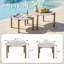 Table basse d'extérieur en aluminium 2 pièces Vinay-130900647