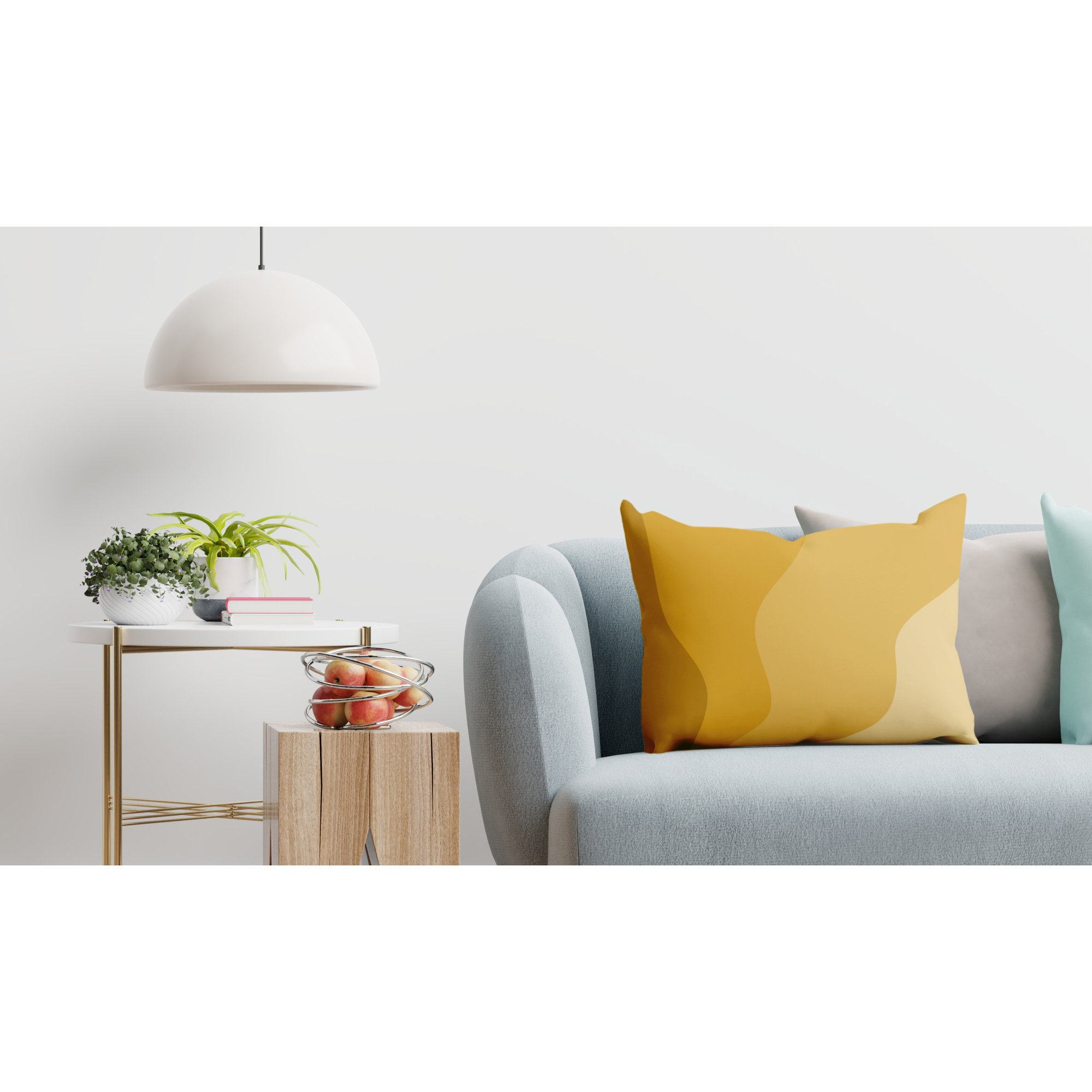 Bunko Ombre Indoor/Outdoor Throw Pillow, Rectangle, Mustard, 14" x 20"
