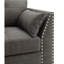 Causeuse en lin gris anthracite Laurissa avec 4 coussins