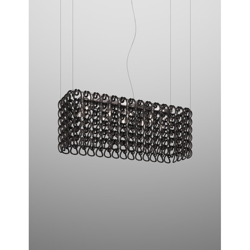 Giogali 10 - Light Pendant, 99" H x 47" W x 47" D, Black, Glossy Chrome