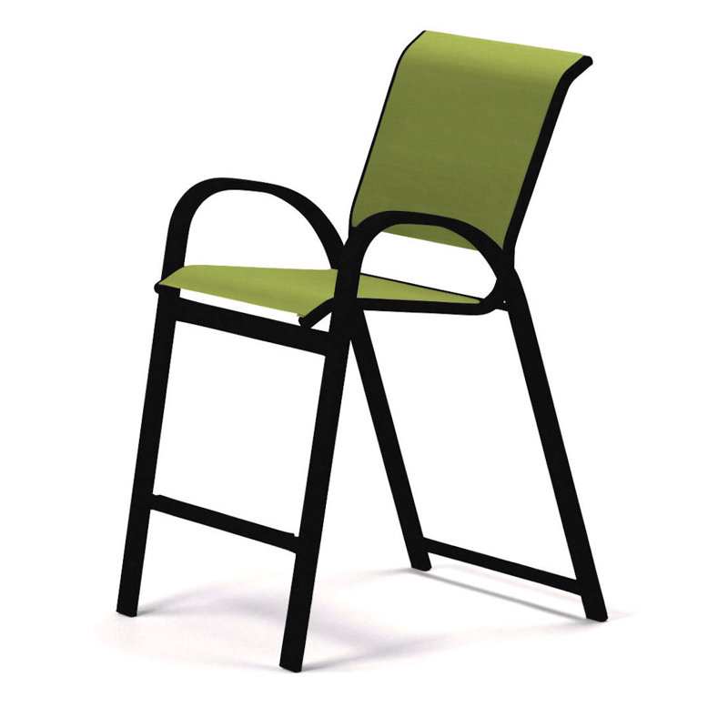 Tabouret de bar 42 po Holna, Lime 38D Sunbrella®, Noir texturé